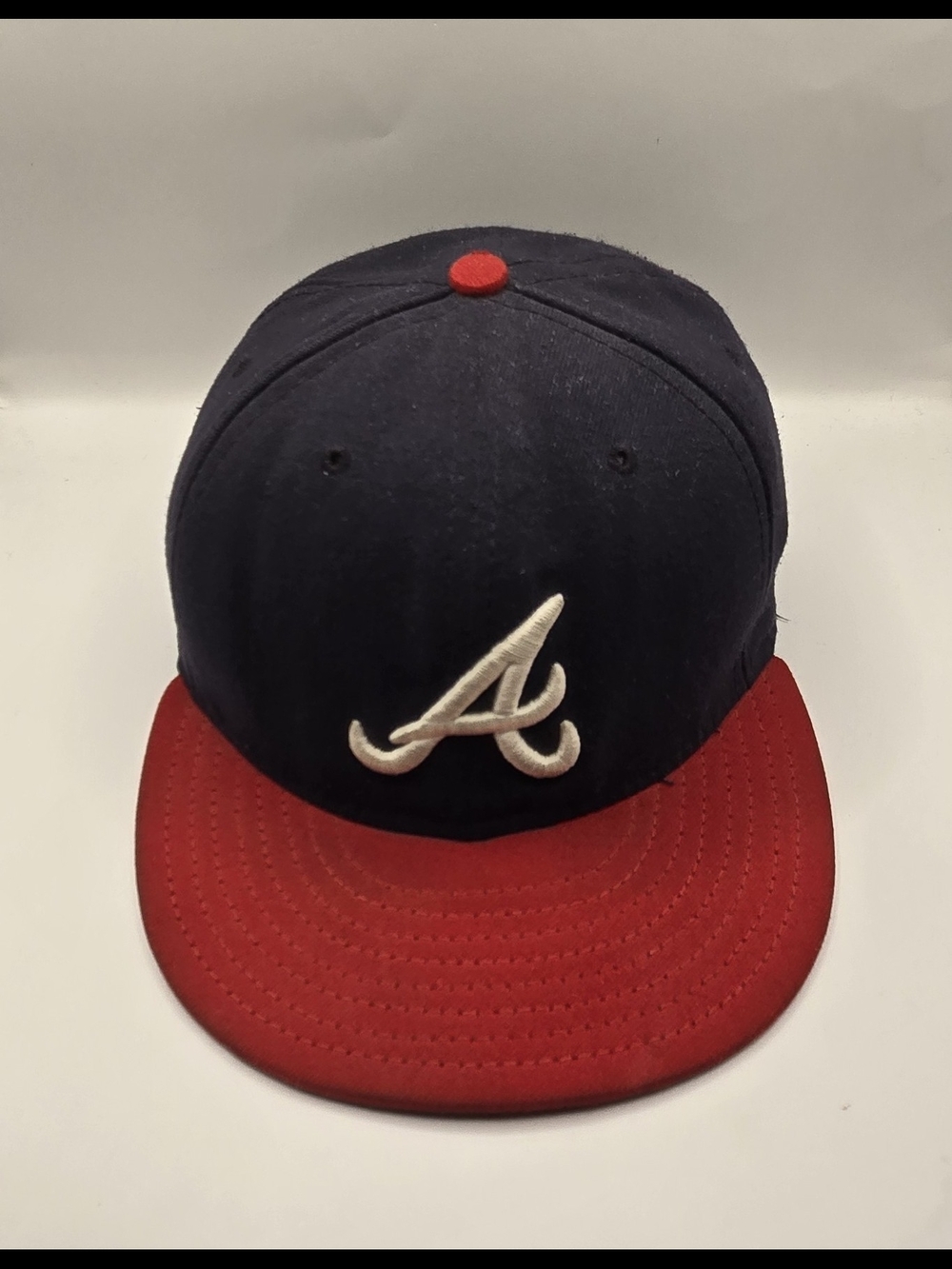 New Era Kids Navy and Red Atlanta 'A' Baseball Cap